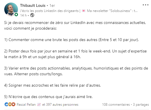 Améliorer son contenu LinkedIn demande du travail