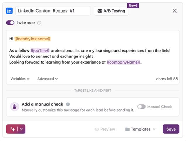 Konfiguration von Social Warming für LinkedIn