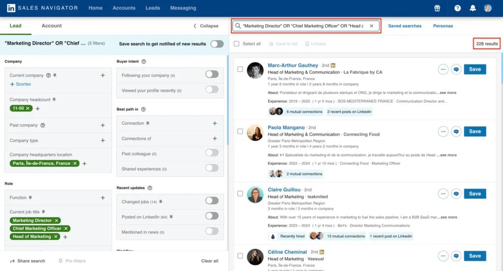 boolean sales nav2