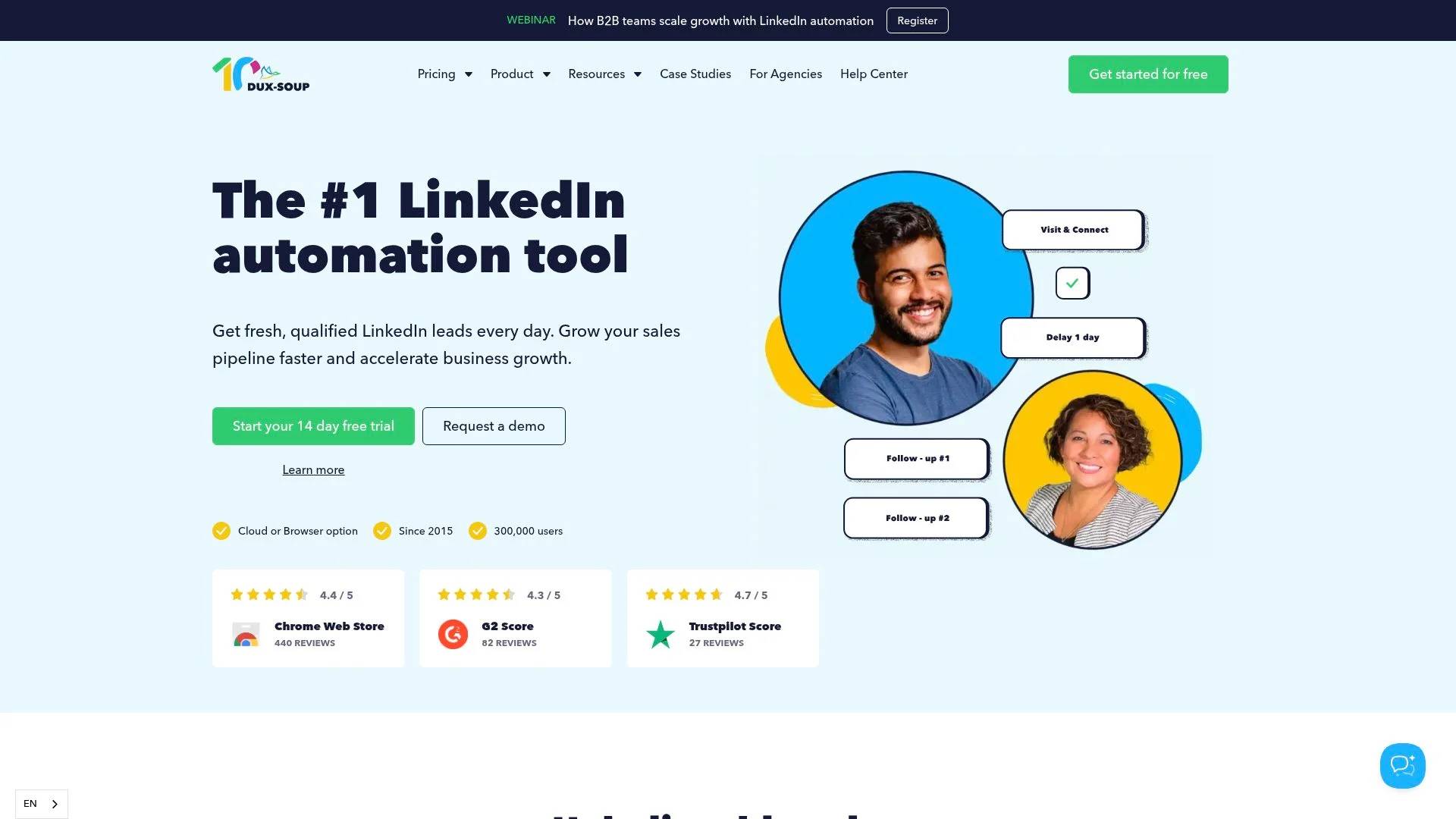 Dux-Soup LinkedIn automation browser extension
