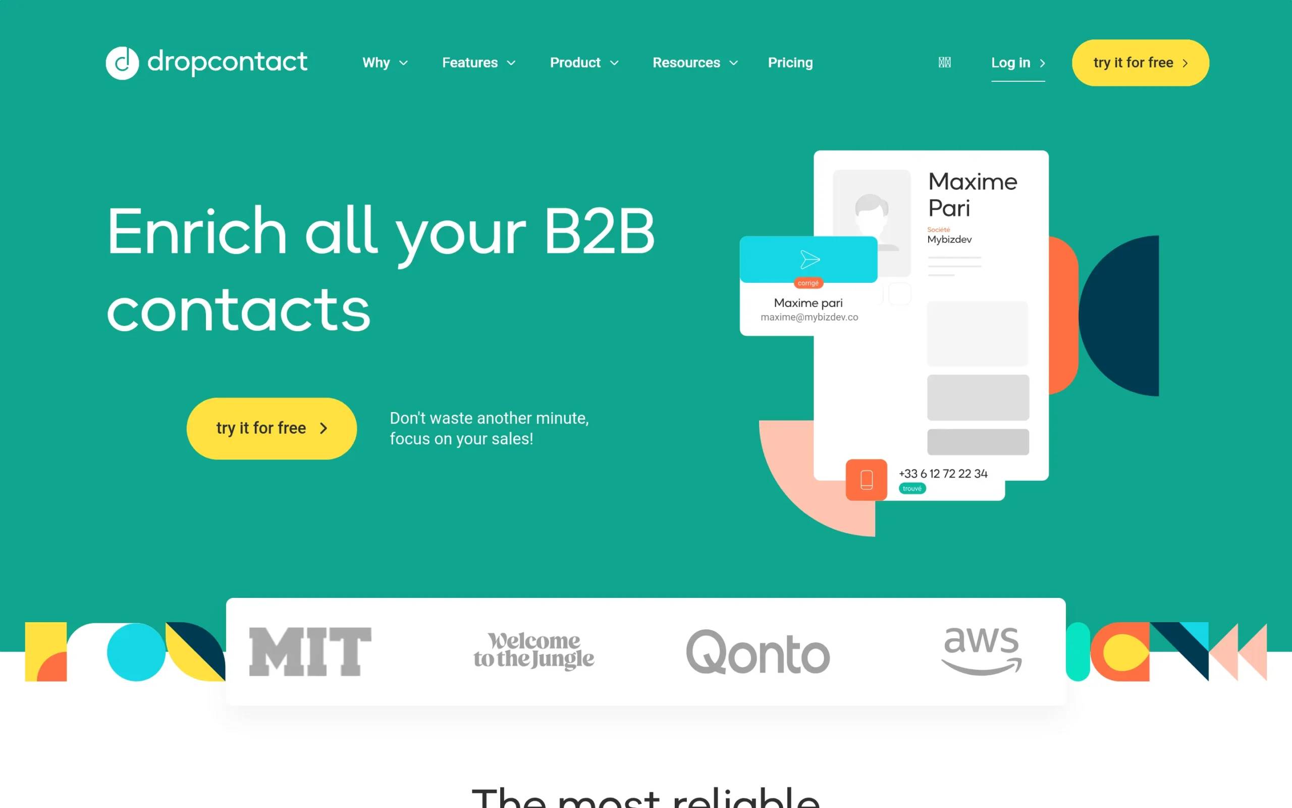 Dropcontact screenshot
