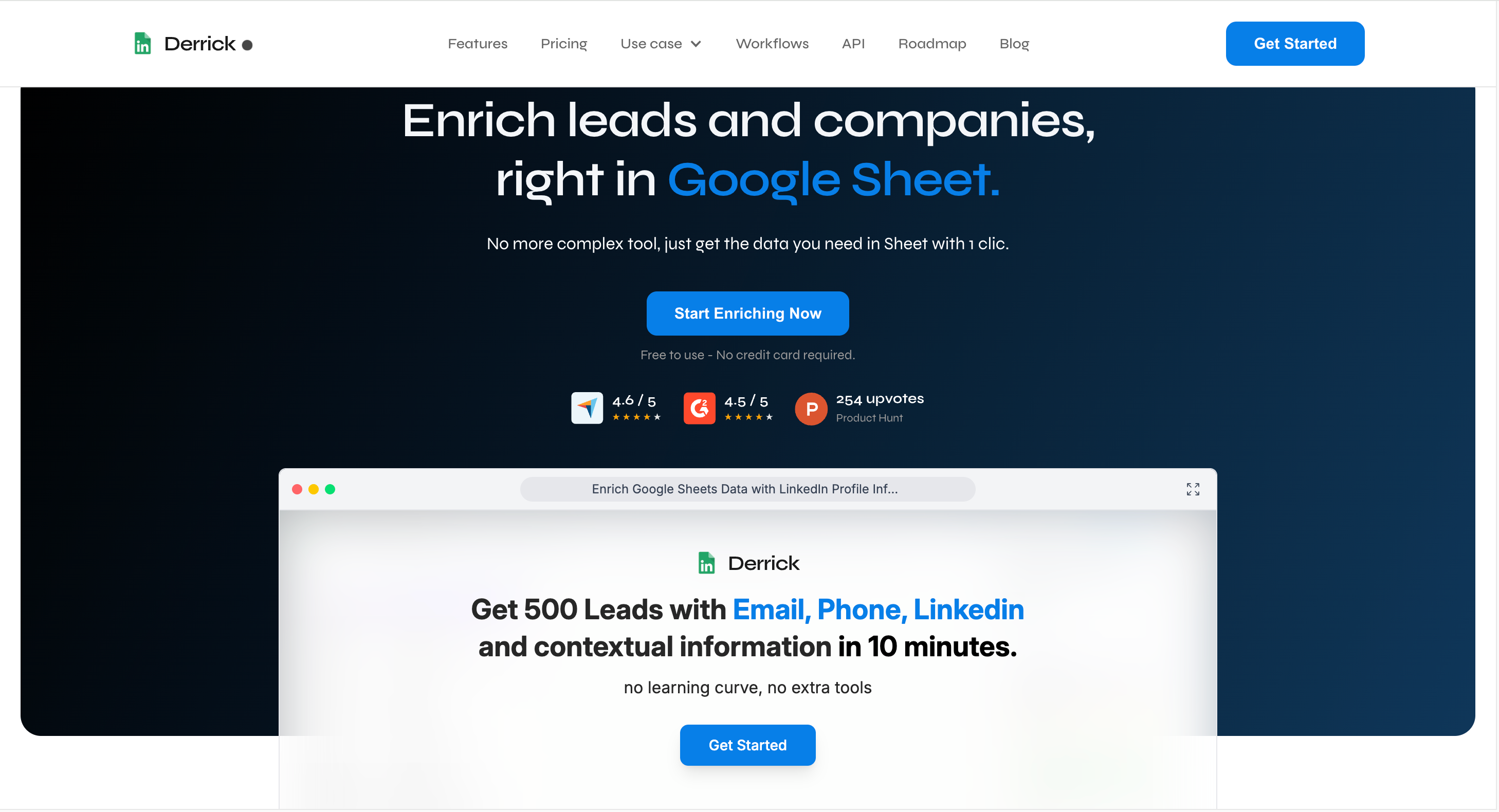Derrick App - Data Enrichment Plateform