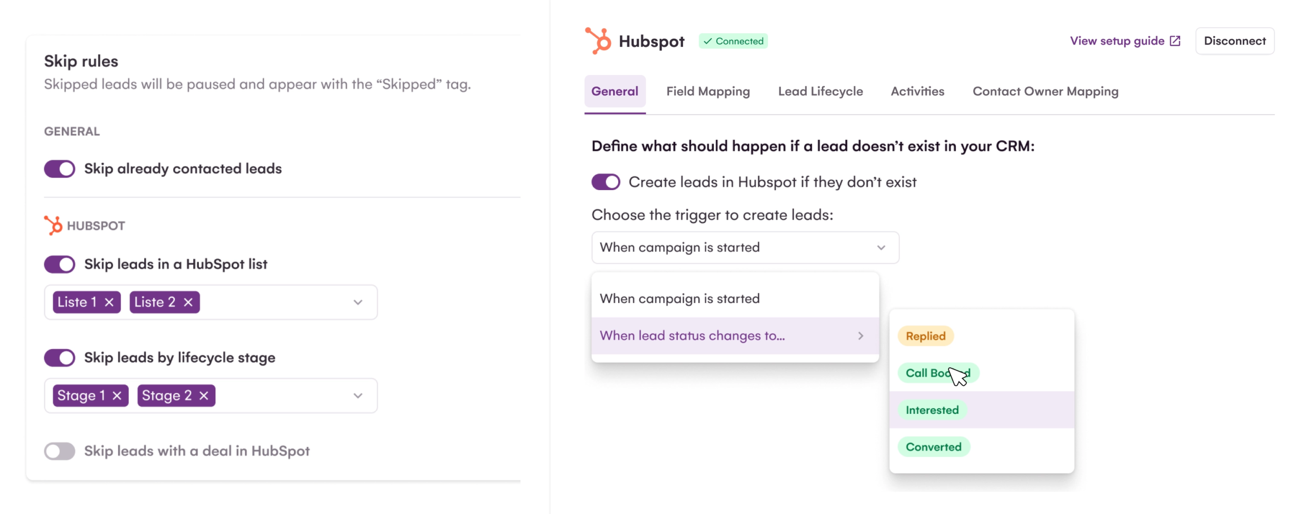 Criar o contato do HubSpot com base em um gatilho