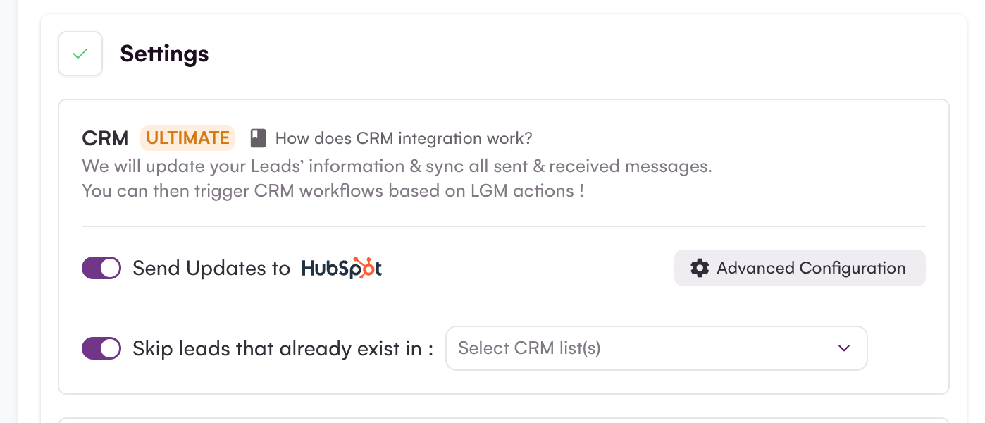 Ignorar os leads de uma lista dinâmica do HubSpot