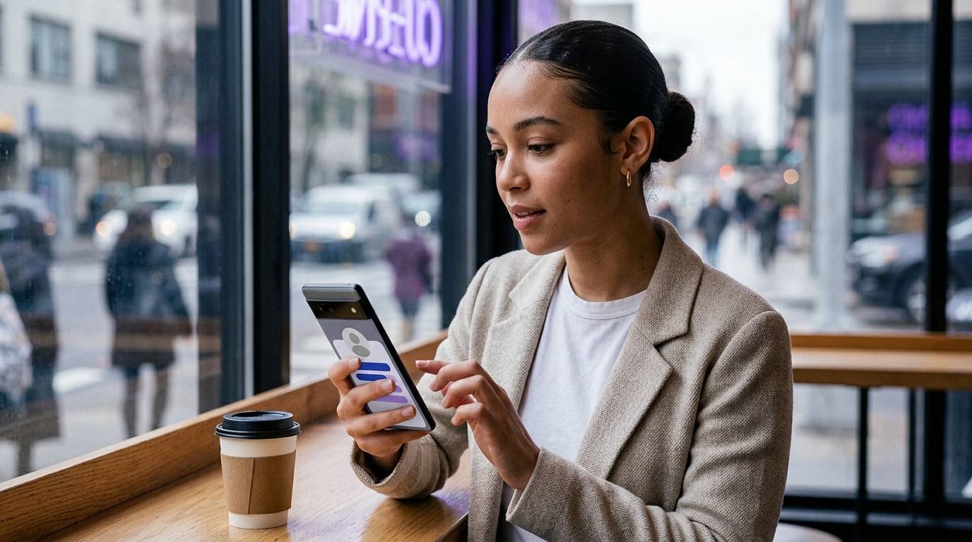 Une prospect qui consulte un profil LinkedIn sur son téléphone : le signal d'achat de la visite de profil
