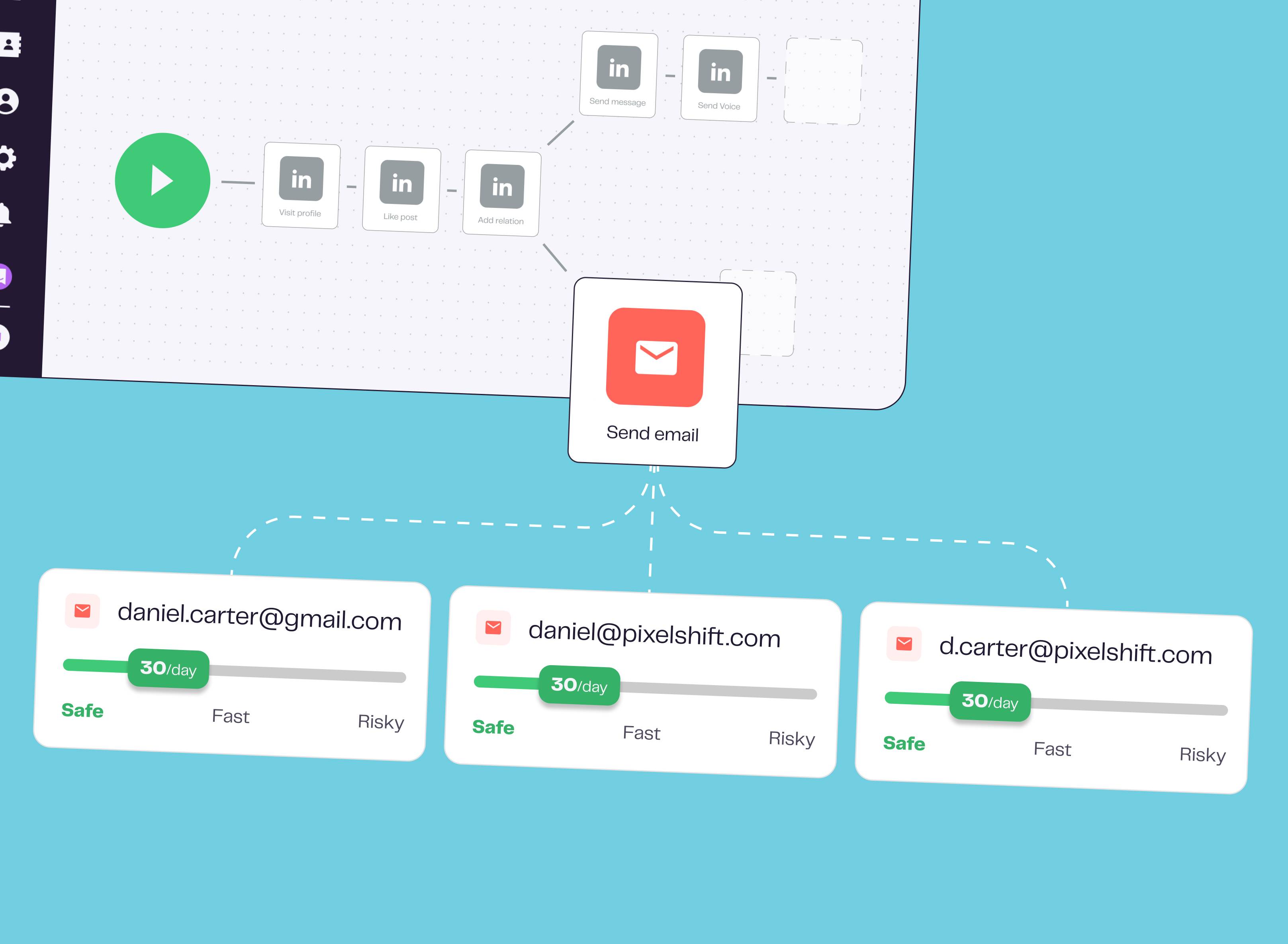 Email deliverability optimization with Inbox Rotation to avoid spam and maximize conversions.