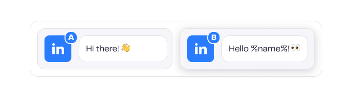 Create 2 variants of your message